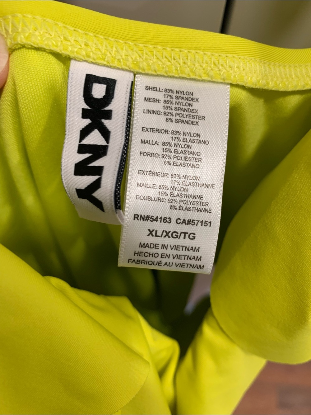 DKNY One Piece Ruffle Swimsuit Women’s L Yellow Underwire Tummy Control NWT - Picture 6 of 9